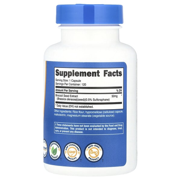 Alternative view of Nutricost, Sulforaphane Glucosinolate , 50 mg, 120 Capsules