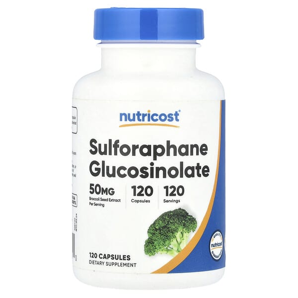 Nutricost, Sulforaphane Glucosinolate , 50 mg, 120 Capsules