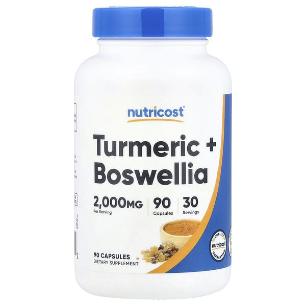 Nutricost, Turmeric + Boswellia, 90 Capsules 3 Nutricost, Turmeric + Boswellia, 90 Capsules
