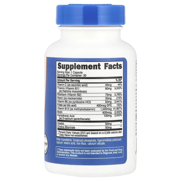 Alternative view of Nutricost, Vitamin B Complex, 30 Capsules