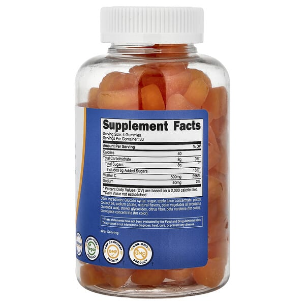 Alternative view of Nutricost, Vitamin C Gummies, Orange, 120 Gummies