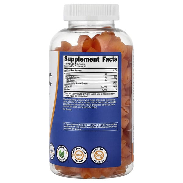 Alternative view of Nutricost, Vitamin C Gummies, Orange, 240 Gummies