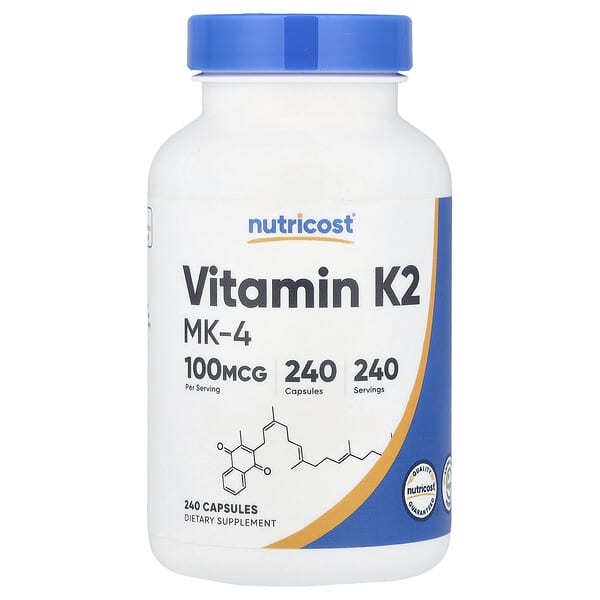 Nutricost, Vitamin K2 MK-4, 100 mcg, 240 Capsules