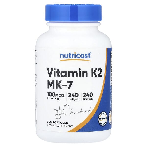 Nutricost, Vitamin K2 MK-7, 100 mcg, 240 Softgels