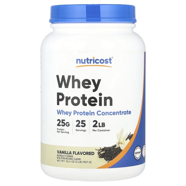 Nutricost, Whey Protein Concentrate, Vanilla, 2 lbs (907 g) 2 Nutricost, Whey Protein Concentrate, Vanilla, 2 lbs (907 g)