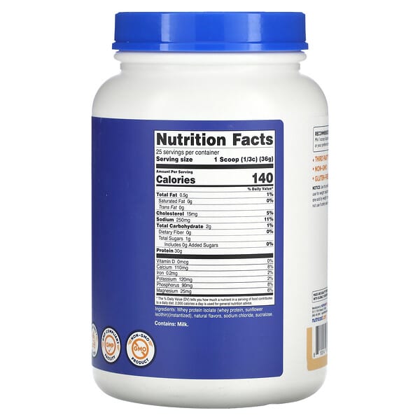 Alternative view of Nutricost, Whey Protein Isolate, Cake Batter, 2 lb (907 g)