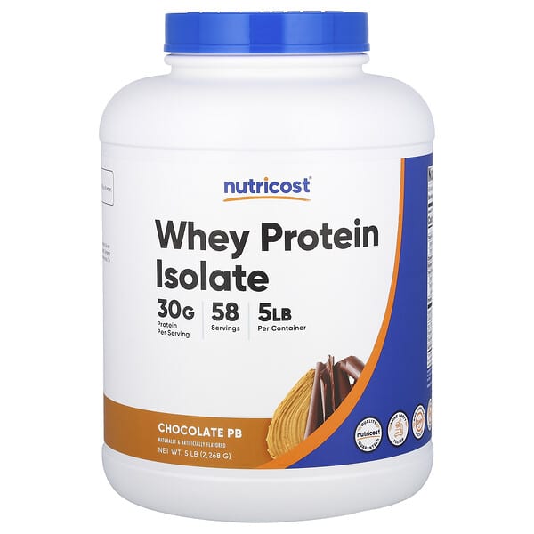 Nutricost, Whey Protein Isolate, Chocolate PB, 5 lb (2,268 g) 2 Nutricost, Whey Protein Isolate, Chocolate PB, 5 lb (2,268 g)