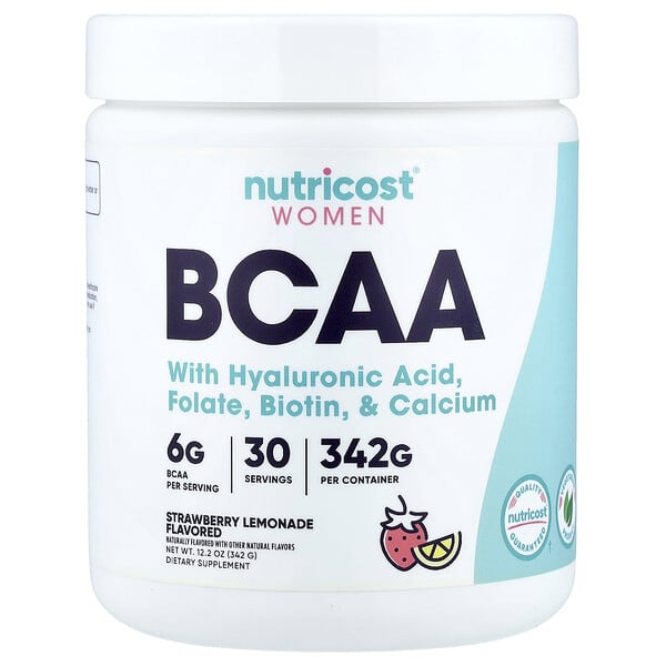 Nutricost, Women, BCAA, Strawberry Lemonade, 12.2 oz (342 g)