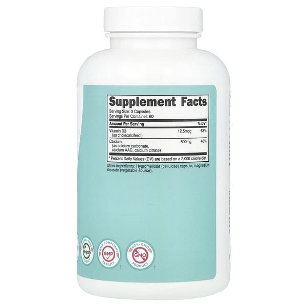Alternative view of Nutricost, Women, Calcium + Vitamin D3, 180 Capsules