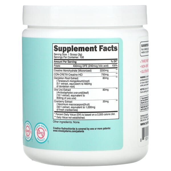 Alternative view of Nutricost, Women, Creatine, Unflavored, 11.2 oz (318 g)