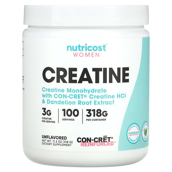 Nutricost, Women, Creatine, Unflavored, 11.2 oz (318 g)