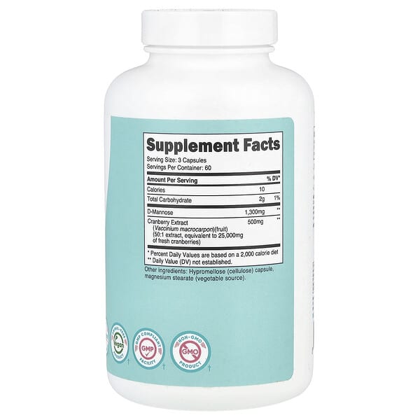 Alternative view of Nutricost, Women, D-Mannose with Cranberry Extract, 180 Capsules