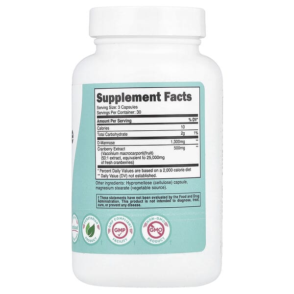 Alternative view of Nutricost, Women, D-Mannose with Cranberry Extract, 90 Capsules