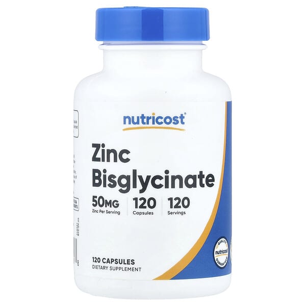 Nutricost, Zinc Bisglycinate, 50 mg, 120 Capsules