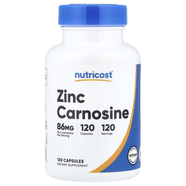 Nutricost, Zinc Carnosine, 120 Capsules