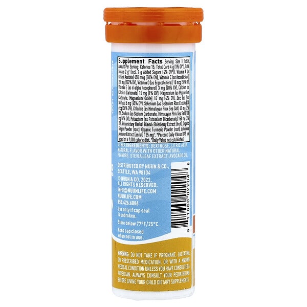 Alternative view of Nuun, Daily Hydration, For Immune Support, Orange Citrus, 10 Effervescent Tablets