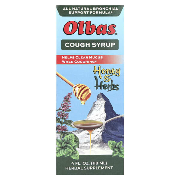 Olbas, Cough Syrup, Honey & Herbs, 4 fl oz (118 ml)
