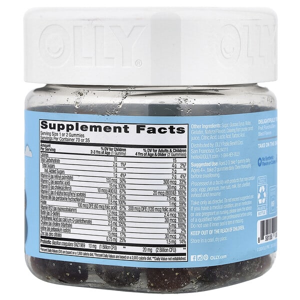 Alternative view of OLLY, Kids Multi & Probiotic Gummies, Yum Berry Punch, 70 Gummies