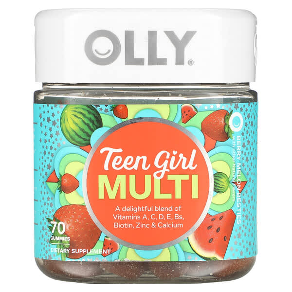 OLLY, Teen Girl Multi Gummies, Berry Melon Besties, 70 Gummies