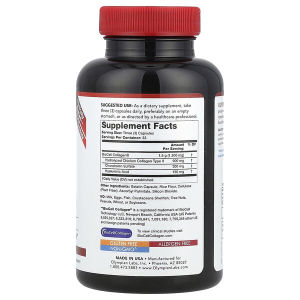 Alternative view of Olympian Labs, BioCell Collagen®, 100 Capsules