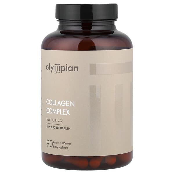 Olympian Labs, Collagen Complex, Type I, II, III, V, X, 90 Capsules
