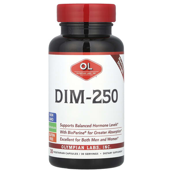 Olympian Labs, DIM 250, 30 Capsules (250 mg per Capsule)