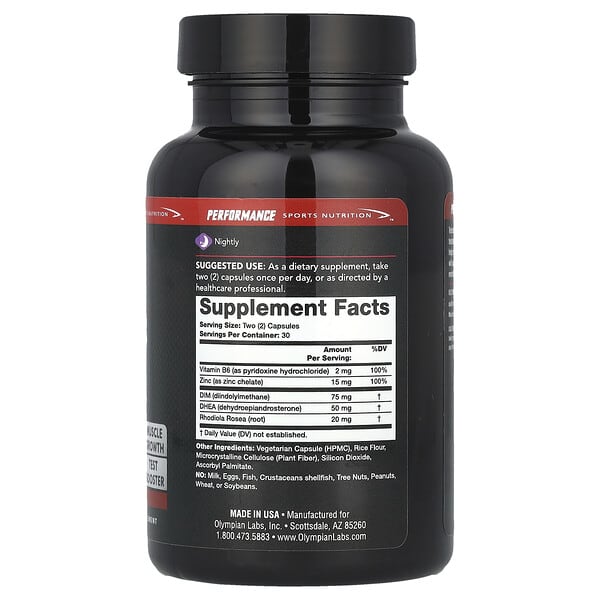 Alternative view of Olympian Labs, Testosterone Booster, 60 Capsules