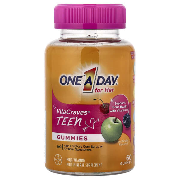 One-A-Day, For Her, VitaCraves® Teen Gummies, 60 Gummies