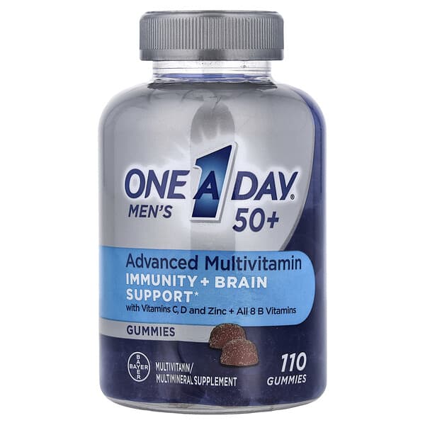 One-A-Day, Men's 50+, Advanced Multivitamin Gummies, 110 Gummies
