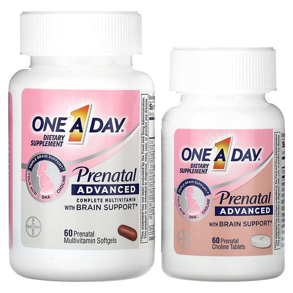 Alternative view of One-A-Day, Prenatal Advanced, Complete Multivitamin with Brain Support, 60 Prenatal Multivitamin Softgels & 60 Prenatal Choline Tablets