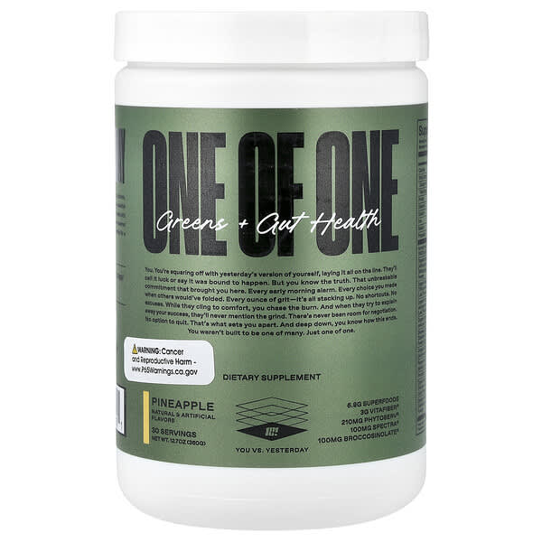ONE OF ONE, Greens + Gut Health, Pineapple, 12.7 oz (360 g)