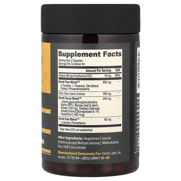 Alternative view of Onnit, Alpha BRAIN®, 90 Capsules