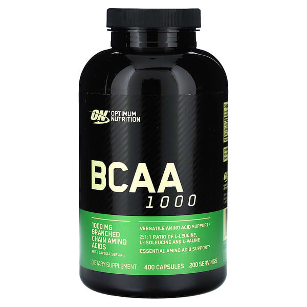 Optimum Nutrition, BCAA 1000, 400 Capsules (500 mg per Capsule)