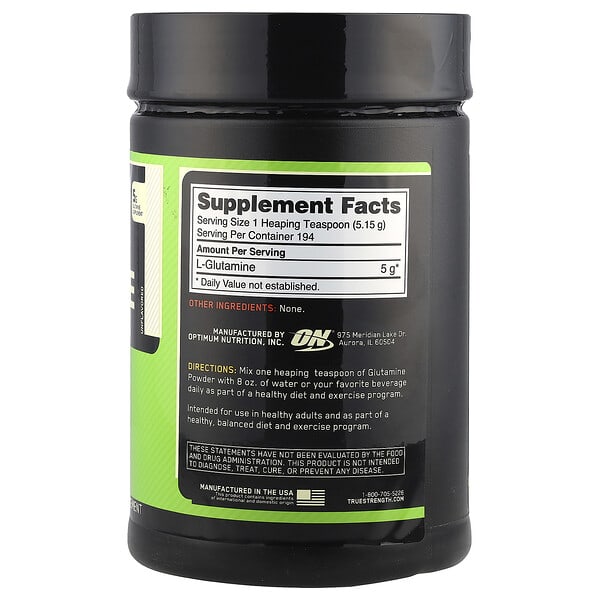 Alternative view of Optimum Nutrition, Glutamine Powder, Unflavored, 2.2 lbs (1 kg)