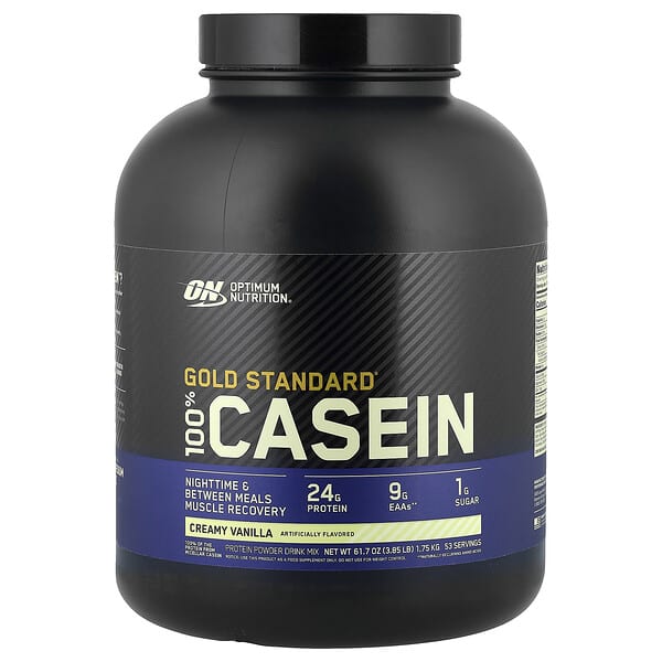 Optimum Nutrition, Gold Standard® 100% Casein, Creamy Vanilla, 3.85 lb (1.75 kg)