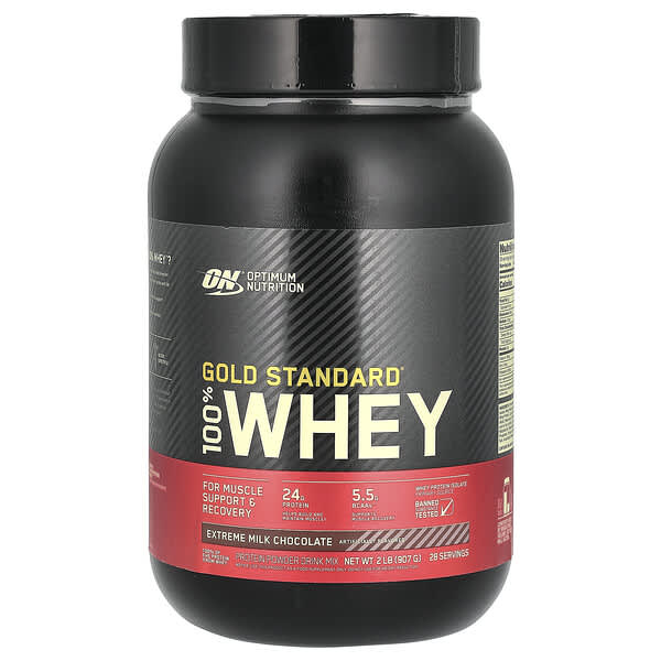 Optimum Nutrition, Gold Standard® 100% Whey, Extreme Milk Chocolate, 2 lb (907 g) 5 Optimum Nutrition, Gold Standard® 100% Whey, Extreme Milk Chocolate, 2 lb (907 g)