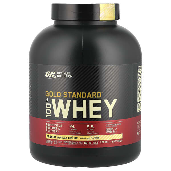 Optimum Nutrition, Gold Standard® 100% Whey, French Vanilla Creme, 5 lb (2.27 kg)