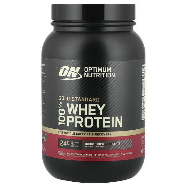 Optimum Nutrition, Gold Standard® 100% Whey Protein, Double Rich Chocolate, 1.98 lb (899 g)