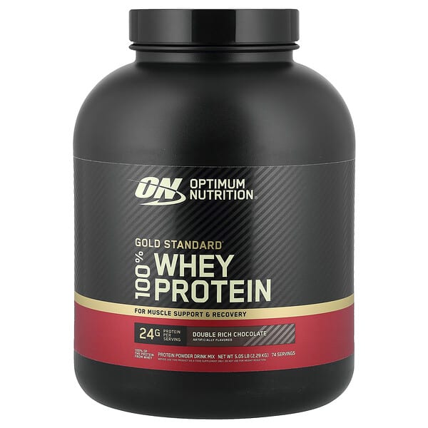 Optimum Nutrition, Gold Standard® 100% Whey Protein, Double Rich Chocolate, 5.05 lb (2.29 kg)