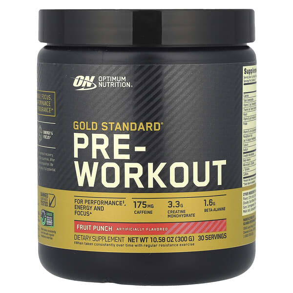 Optimum Nutrition, Gold Standard® Pre-Workout, Fruit Punch, 10.58 oz (300 g)