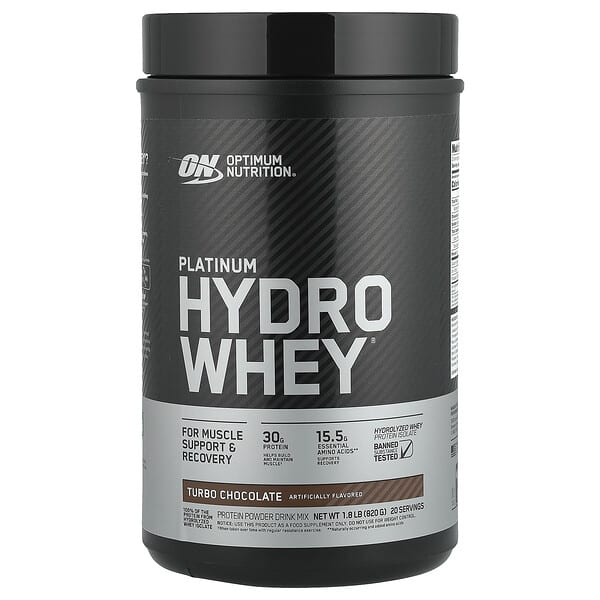 Optimum Nutrition, Platinum Hydro Whey®, Turbo Chocolate, 1.8 lb (820 g)