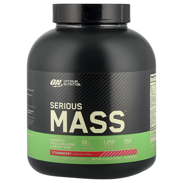 Optimum Nutrition, Serious Mass™, Strawberry, 6 lb (2.72 kg)