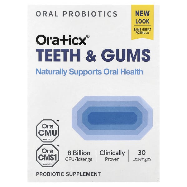 Oraticx, Teeth & Gums, Oral Probiotics, Grape, 30 Lozenges