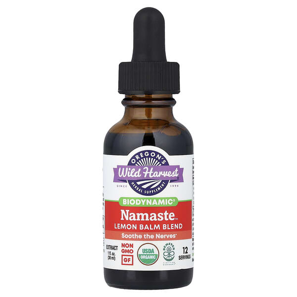 Oregon's Wild Harvest, Biodynamic®, Namaste™, Lemon Balm Blend, 1 fl oz (30 ml)