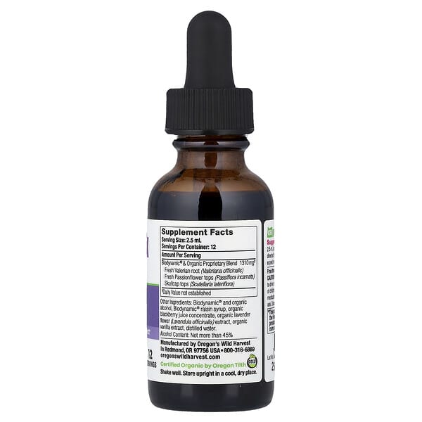 Alternative view of Oregon's Wild Harvest, Biodynamic®, SawLogs™, Valerian Blend, 1 fl oz (30 ml)