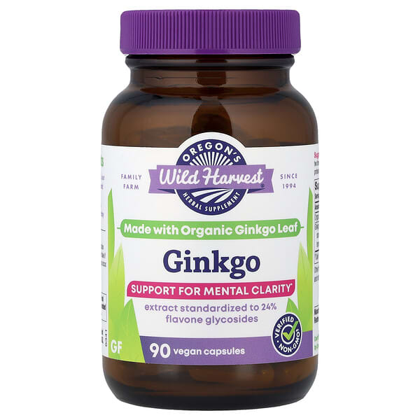 Oregon's Wild Harvest, Ginkgo, 90 Vegan Capsules