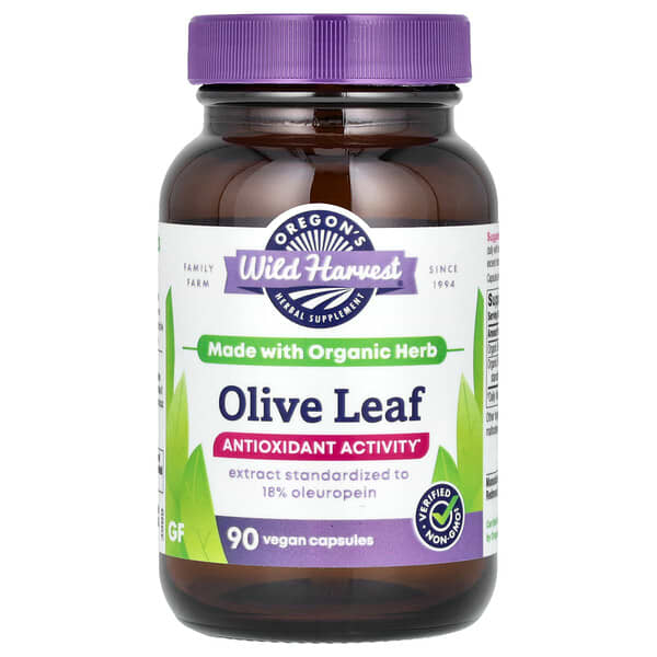 Oregon's Wild Harvest, Olive Leaf, 90 Vegan Capsules 2 Oregon's Wild Harvest, Olive Leaf, 90 Vegan Capsules