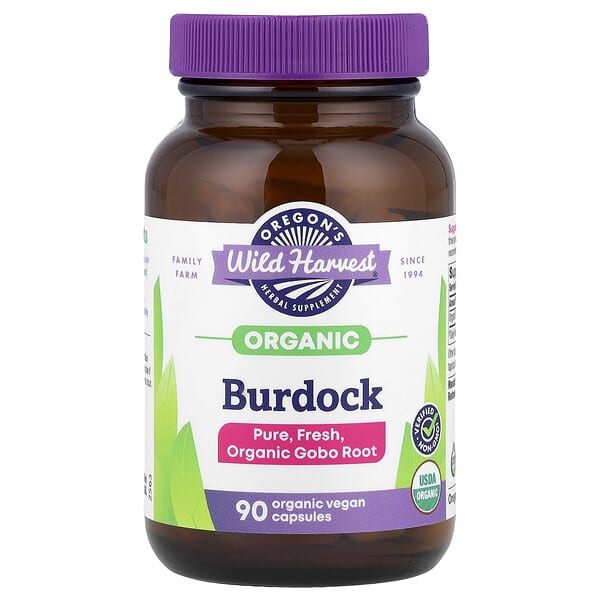 Oregon's Wild Harvest, Organic Burdock, 90 Organic Vegan Capsules (450 mg per Capsule)
