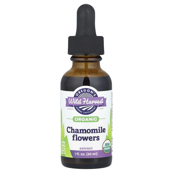 Oregon's Wild Harvest, Organic Chamomile Flowers Extract, 1 fl oz (30 ml)