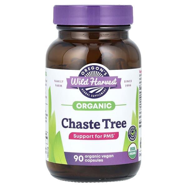 Oregon's Wild Harvest, Organic Chaste Tree, 90 Vegan Capsules (440 mg per Capsule)